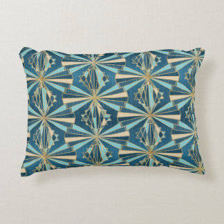 Art Deco Geometric Gold, Blue & Teal Luxury Glam Dekokissen