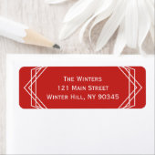 Art Deco Geometric Holiday Address Label (Insitu)