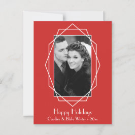 Art Deco Geometric Holiday Foto Magnet