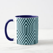 Art Deco Geometric - Indigo und Eisblau Tasse (Links)