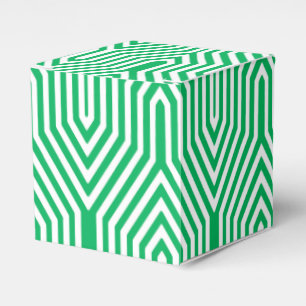 Art Deco Geometric - Jade grün und weiß Geschenkschachtel