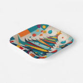 Art Deco Geometric Joyful Christmas Tree mit Gesch Pappteller (Gewinkelt)