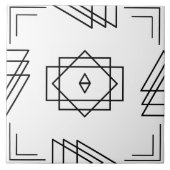 Art Deco Geometric Keramik Tile Fliese (Vorderseite)