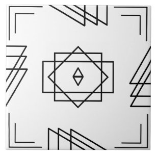Art Deco Geometric Keramik Tile Fliese
