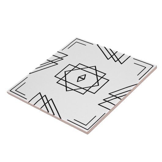 Art Deco Geometric Keramik Tile Fliese (Seite)
