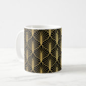 Art Deco Geometric Luxury Pattern Kaffeetasse (Vorderseite Links)