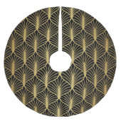 Art Deco Geometric Luxury Pattern Polyester Weihnachtsbaumdecke (Vorderseite)