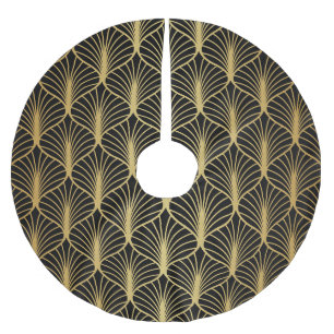 Art Deco Geometric Luxury Pattern Polyester Weihnachtsbaumdecke