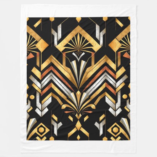 Art Deco Geometric Luxury Velvet Blanket Design(2) Fleecedecke (Vorderseite)