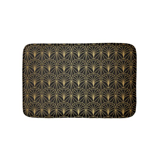 Art Deco Geometric Minimalistisches Muster Badematte (Vorderseite)