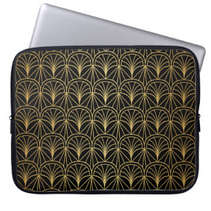 Art Deco Geometric Minimalistisches Muster Laptopschutzhülle