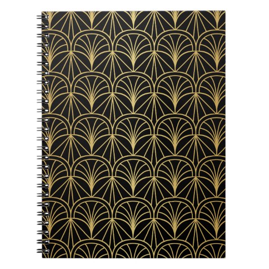 Art Deco Geometric Minimalistisches Muster Notizblock (Vorderseite)