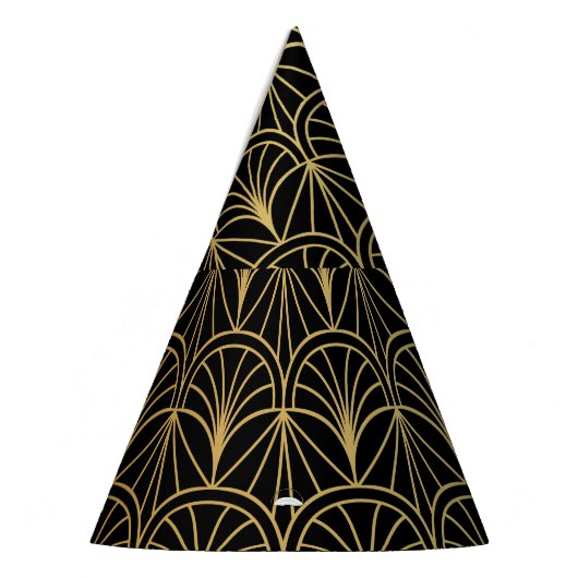 Art Deco Geometric Minimalistisches Muster Partyhütchen (Links)