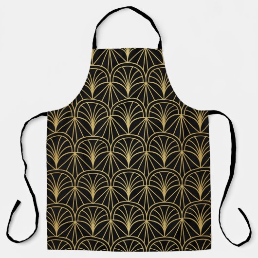 Art Deco Geometric Minimalistisches Muster Schürze (Vorderseite)
