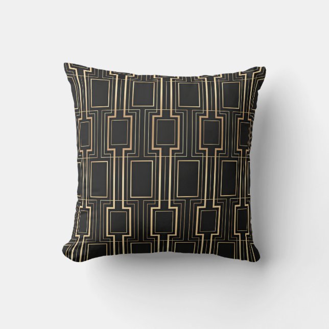 Art Deco Geometric Muster Kissen (Vorderseite)