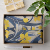 Art Deco Geometric Muster mit Navy Blue Yellow Seidenpapier (Geschenk)