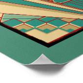 Art Deco Geometric Muster Poster (Ecke)