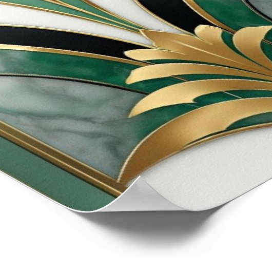 Art Deco Geometric Muster Poster (Ecke)