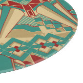 Art Deco Geometric Muster Schneidebrett (Ecke)