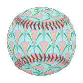 Art Deco Geometric Pastel Fan Design Baseball (Vorderseite)