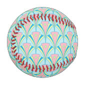 Art Deco Geometric Pastel Fan Design Baseball (Vorderseite Links)