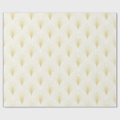 Art Deco Geometric Pattern In Gold & White Geschenkpapier (Flach)
