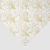 Art Deco Geometric Pattern In Gold & White Seidenpapier (Detail)