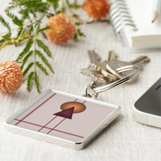 Art Deco Geometric Schlüsselanhänger (Seite)