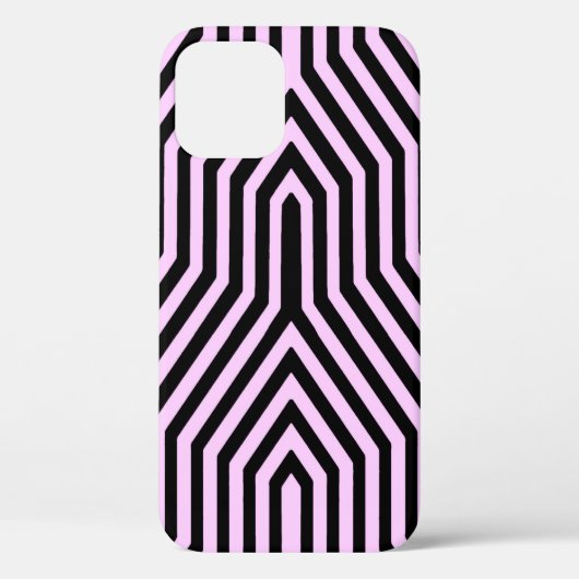 Art Deco Geometric - Schwarz und Rosa Case-Mate iPhone Hülle (Rückseite)