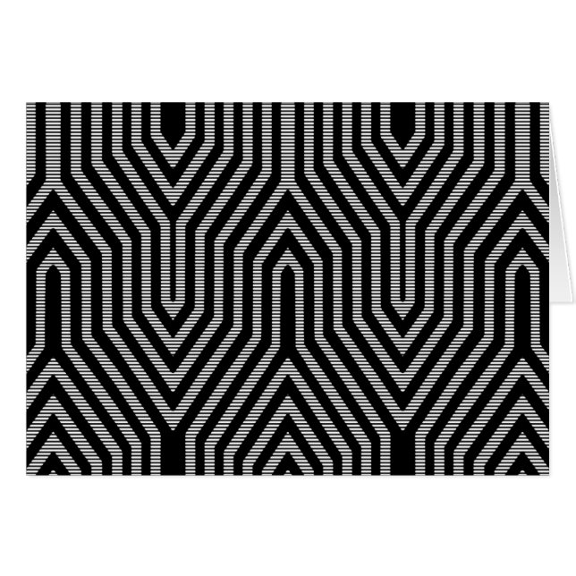 Art Deco Geometric - Schwarzweiß (Vorderseite (Horizontal))