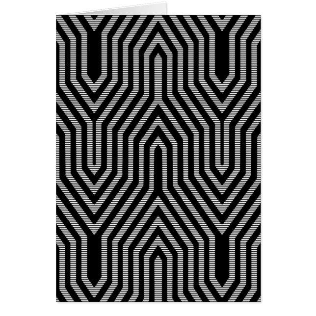 Art Deco Geometric - Schwarzweiß (Vorne)