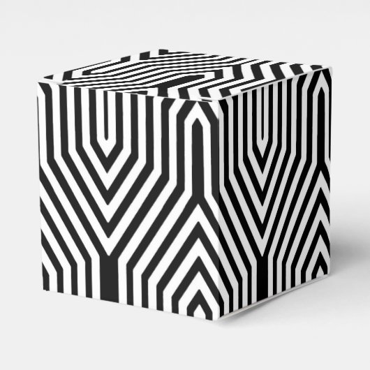 Art Deco Geometric - Schwarzweiß Geschenkschachtel (Vorderseite)