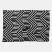 Art Deco Geometric - Schwarzweiß Handtuch (Horizontal)