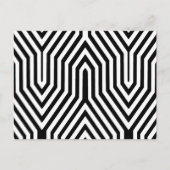 Art Deco Geometric - Schwarzweiß Postkarte (Vorderseite)