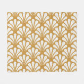 Art Deco Geometric Sea Muschel Fleecedecke (Vorderseite (Horizontal))