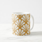 Art Deco Geometric Sea Muschel Kaffeetasse (VorderseiteRechts)