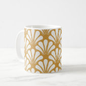 Art Deco Geometric Sea Muschel Kaffeetasse (Vorderseite Links)