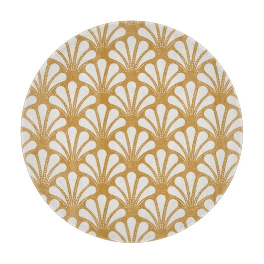 Art Deco Geometric Sea Muschel Schneidebrett (Vorderseite)