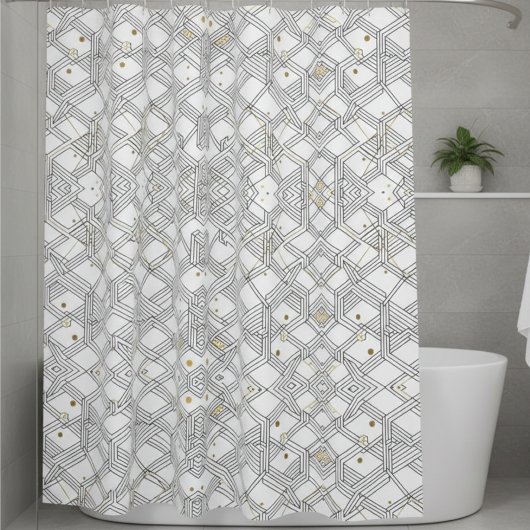 Art Deco Geometric Shower Curtain - Elegant  Duschvorhang