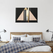 Art Deco Geometric Structure Leinwanddruck (Insitu (Schlafzimmer))