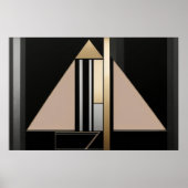 Art Deco Geometric Structure Poster (Vorne)