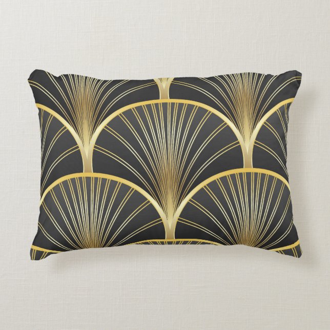 Art Deco Geometric Texture Illustration Dekokissen (Vorderseite)