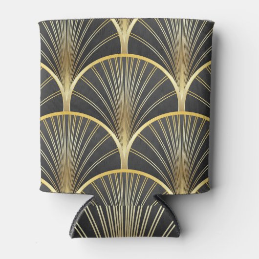 Art Deco Geometric Texture Illustration Dosenkühler (Vorderseite)
