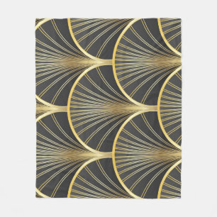 Art Deco Geometric Texture Illustration Fleecedecke