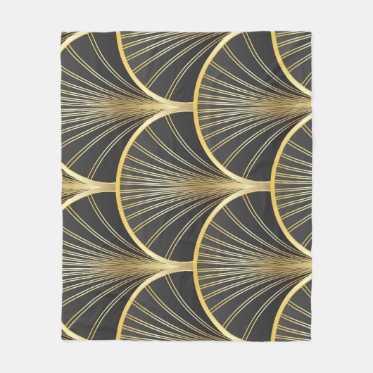 Art Deco Geometric Texture Illustration Fleecedecke (Vorderseite)