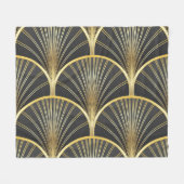 Art Deco Geometric Texture Illustration Fleecedecke (Vorderseite (Horizontal))