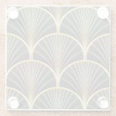 Art Deco Geometric Texture Illustration Glasuntersetzer (Rückseite)