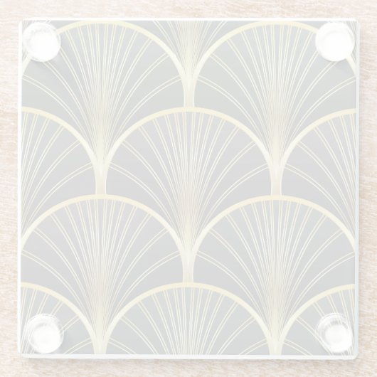 Art Deco Geometric Texture Illustration Glasuntersetzer (Rückseite)
