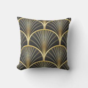 Art Deco Geometric Texture Illustration Kissen