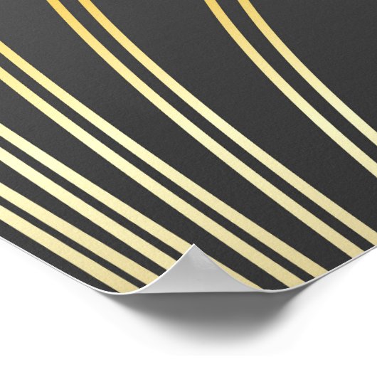 Art Deco Geometric Texture Illustration Poster (Ecke)